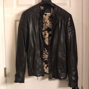 Scotch & Soda Black Leather Jacket